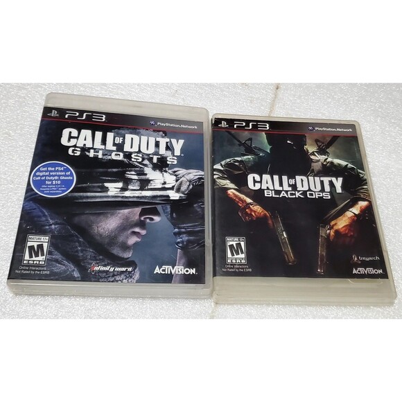 Call of Duty PS3 Game Lot  Ghosts 2013 & Black Ops 2010 Shooter Action Bundle - Picture 1 of 12